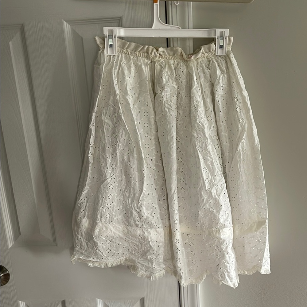 Vintage White Edwardian Skirt ruffle